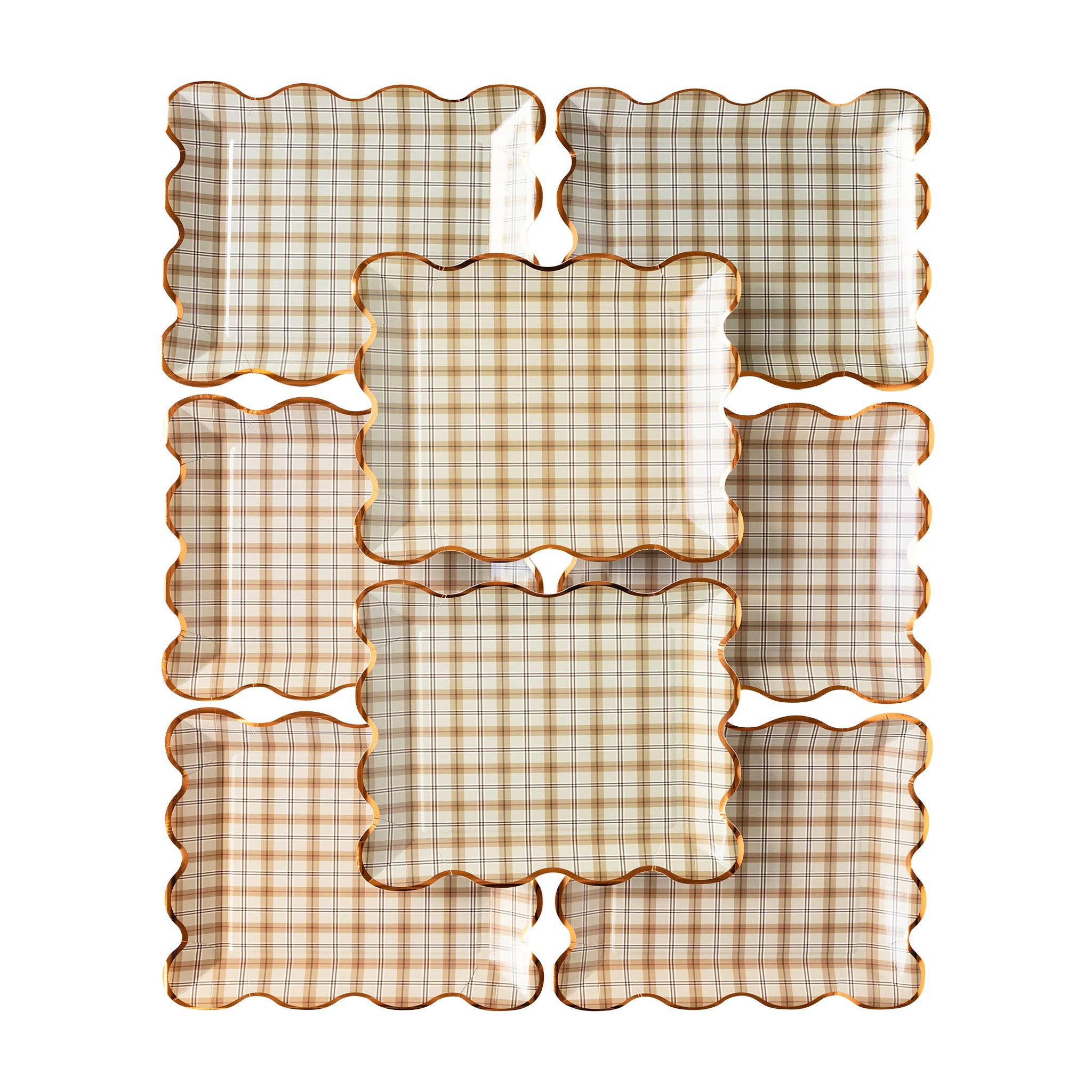 My Mind’s Eye - Wholesale Disposable Plate - THP1143 - Plaid Square Plate3