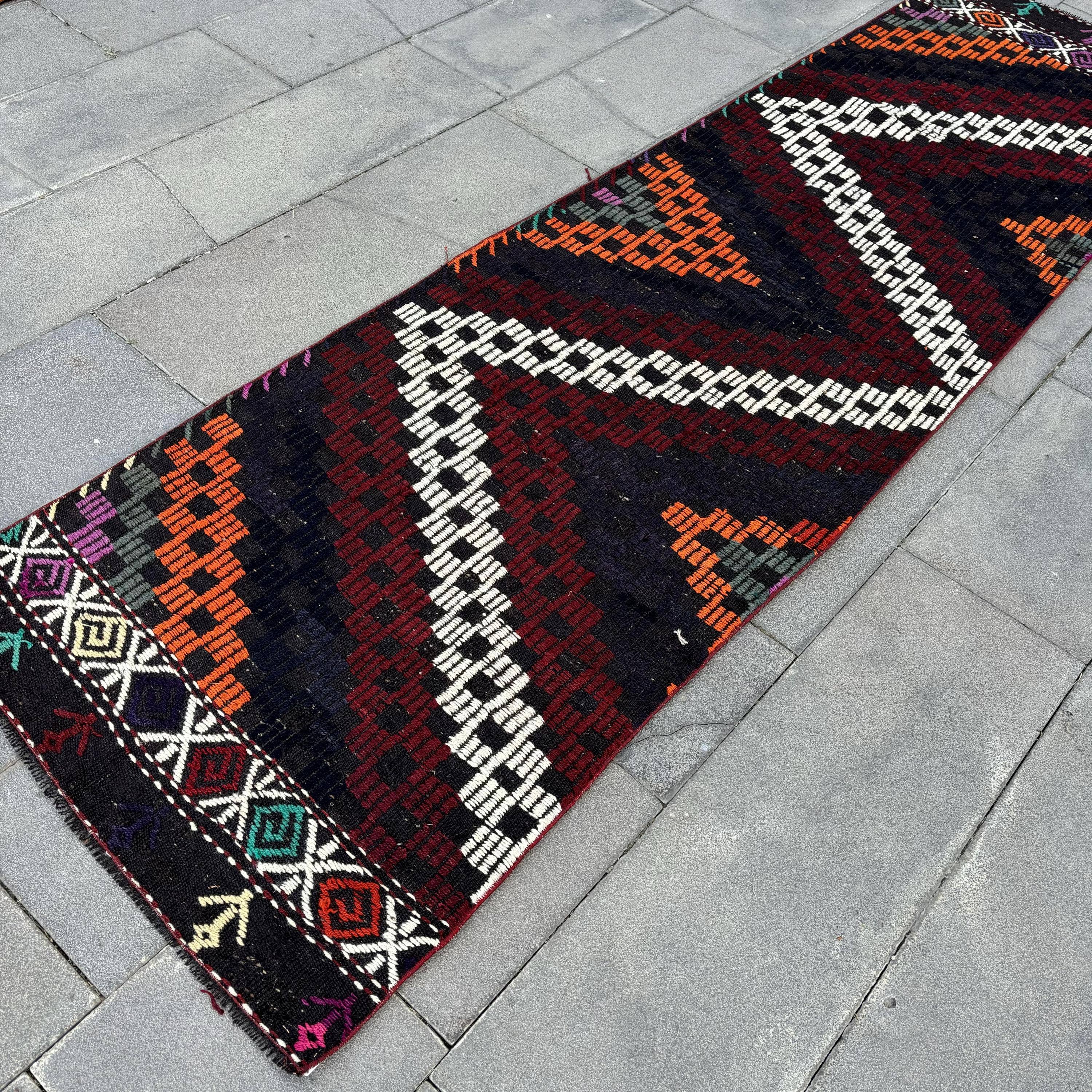 The Loom Wholesale – Tapete por atacado – Tapete Kilim Bordado Vintage Turco Oushak 2,7x9,3 pés2