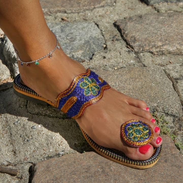 Tibet Boutique España - Venta al por mayor Sandalias - Mujer - Sandalia bordada a mano mod 11A