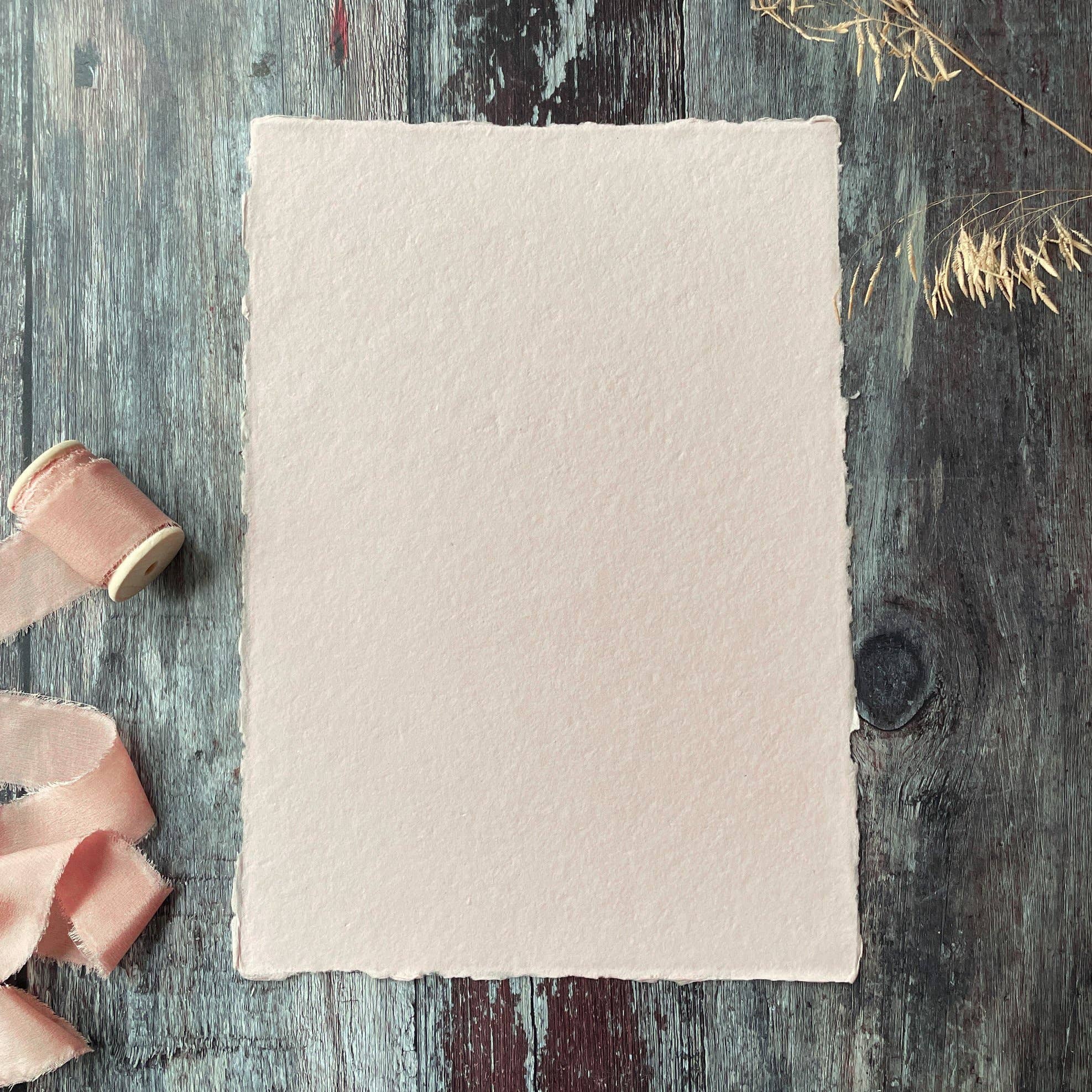 The Natural Paper Company - Wholesale Painting Paper - Blush Handmade Paper | Pack of 5 | Recycled Cotton Rag Paper3
