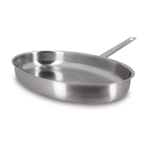 Menastyl - Wholesale Pan - Professional fish pan 37.5cm in stainless steel induction0