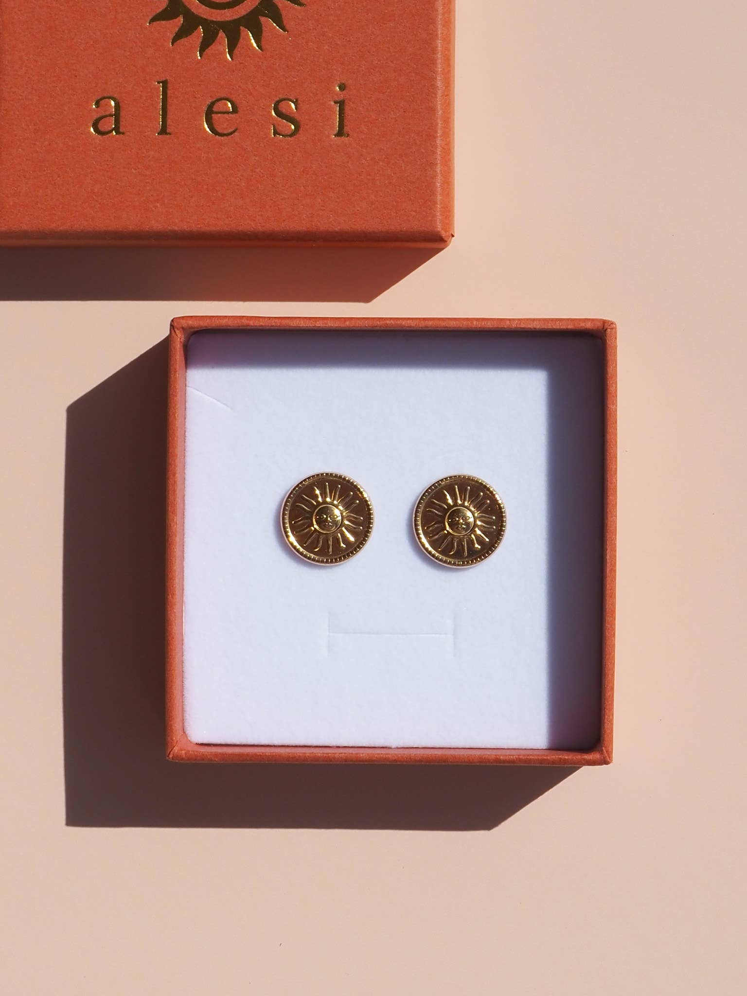 Alesi Jewellery - Wholesale Stud/post earrings - 18K Gold Sun Earrings4