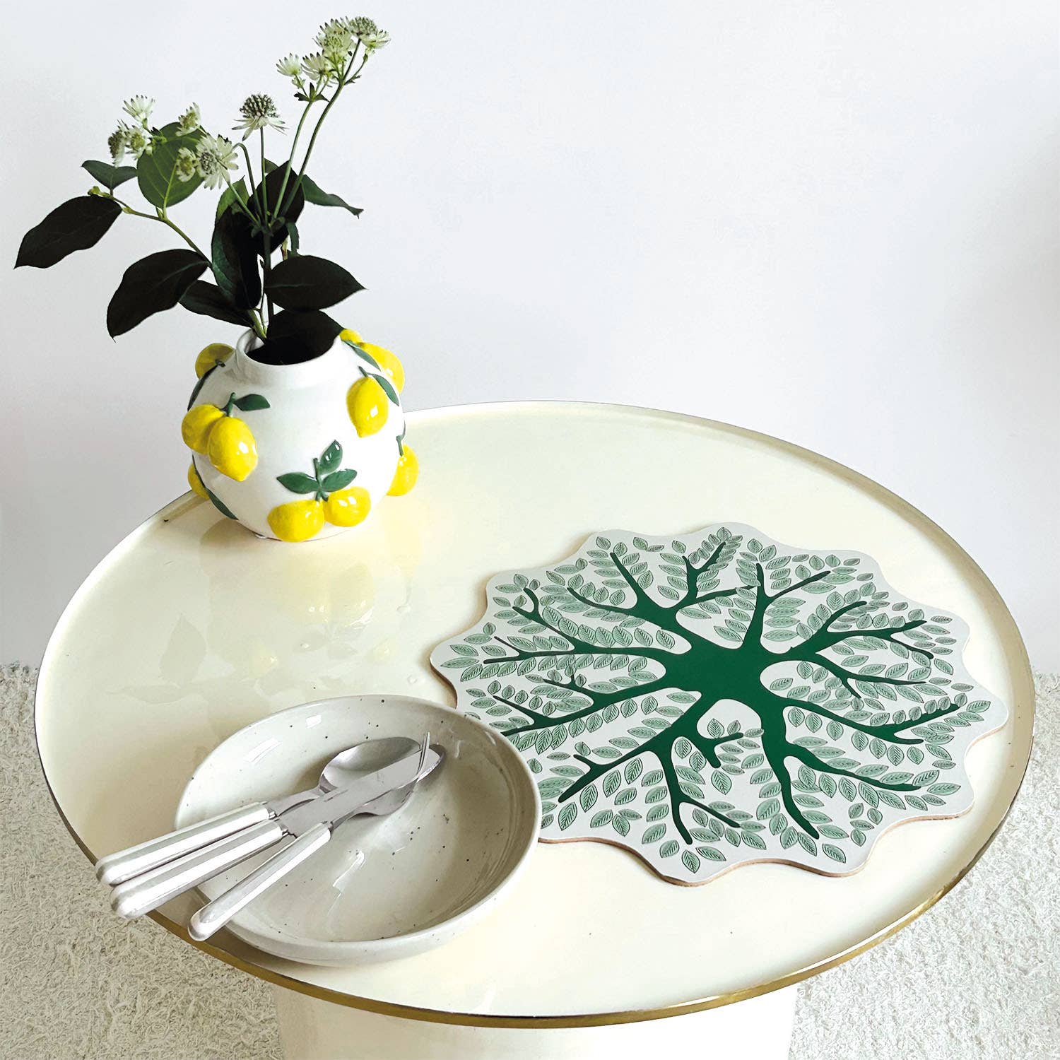 Opjet Paris – wholesale Placemat – Round rigid table set tree D35cm2