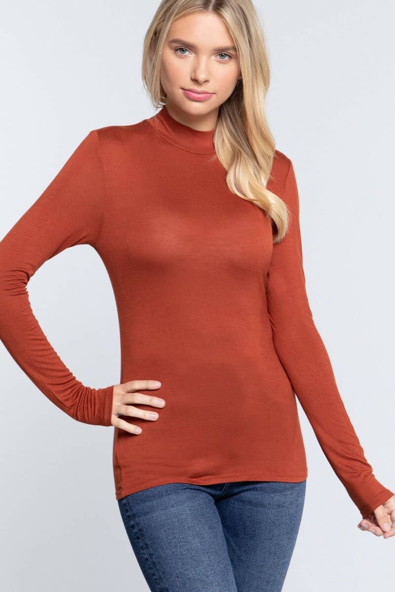 42POPS - Vendita all'ingrosso Top in maglia - Donna - Top in jersey di rayon aderente a collo alto13