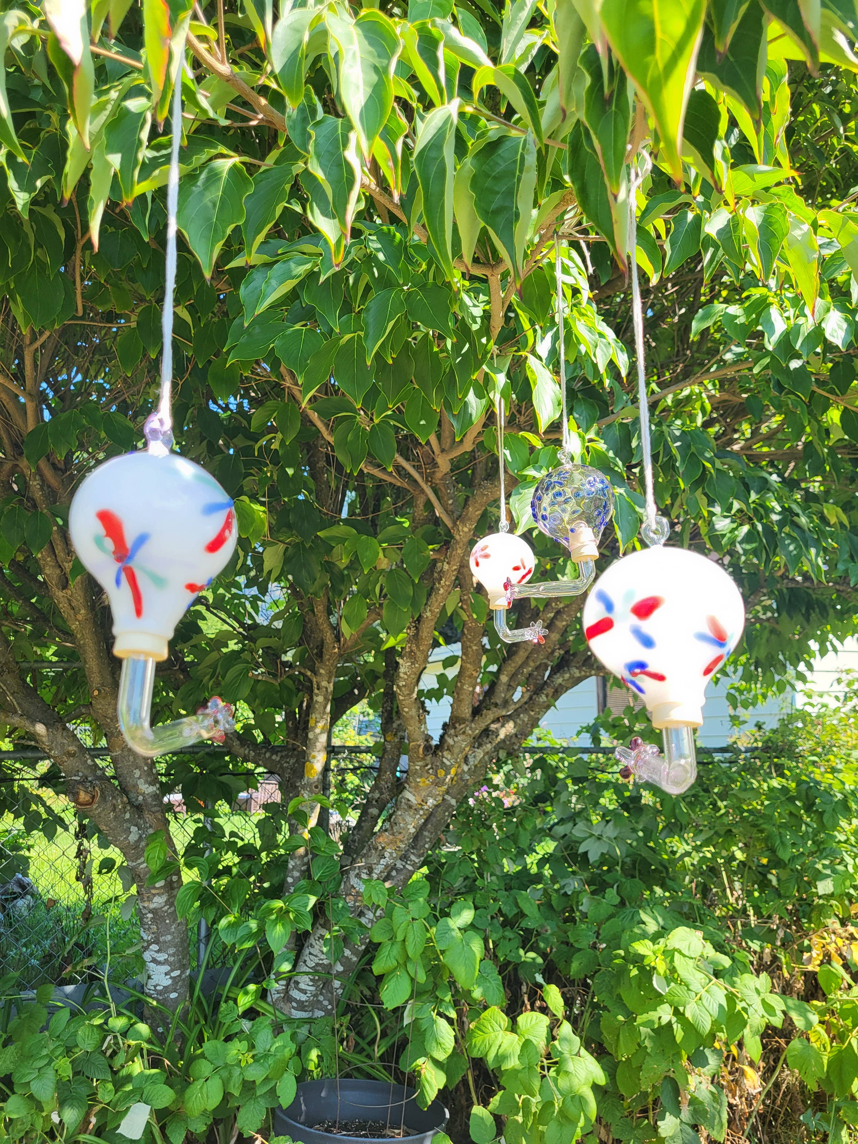 AB Glass Designs - Wholesale Bird Feeder - Blown Glass Hummingbird Feeder4