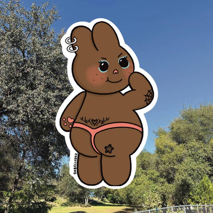 Blaire Bunny | Weatherproof Sticker for wholesale by SabelleDez