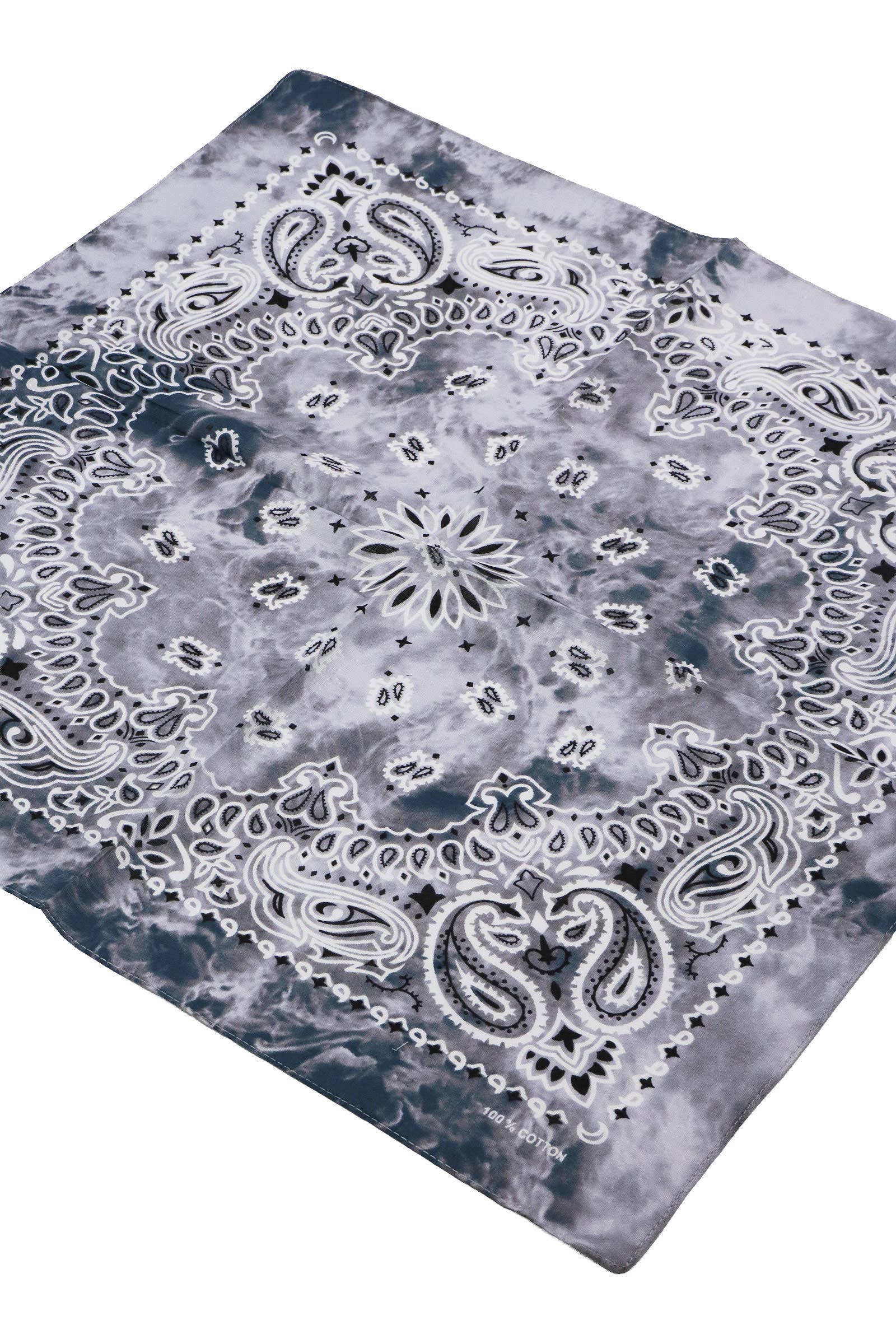 Cap Zone - Wholesale Bandana – Women's - Paisley Tie Dye Marble Gradient Cotton Bandana6