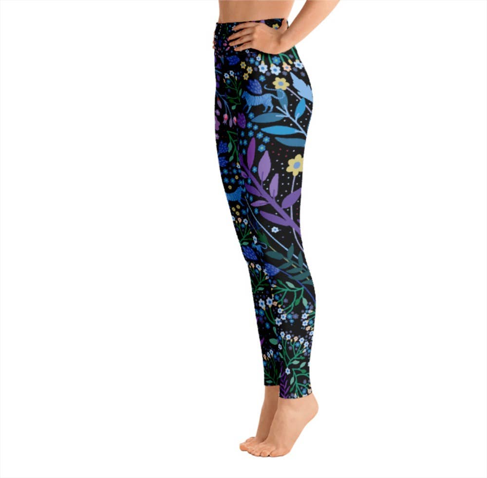 Jessie Zhao New York - Wholesale Athletic/Lounge Leggings - Women's - High Waist Yoga Leggings In Night Garden6