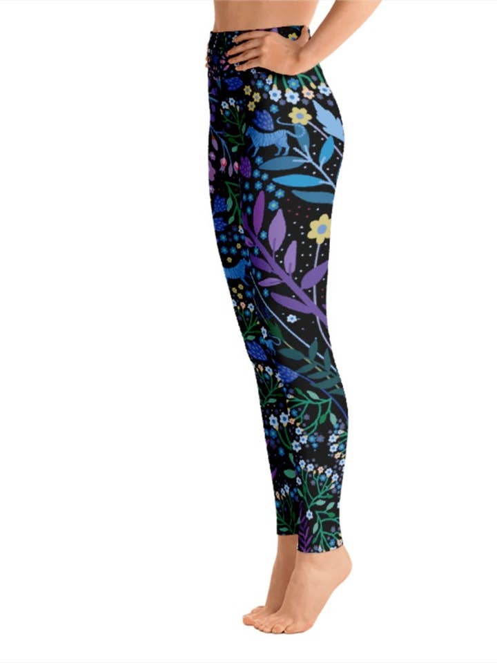 Jessie Zhao New York - Wholesale Athletic/Lounge Leggings - Women's - High Waist Yoga Leggings In Night Garden6