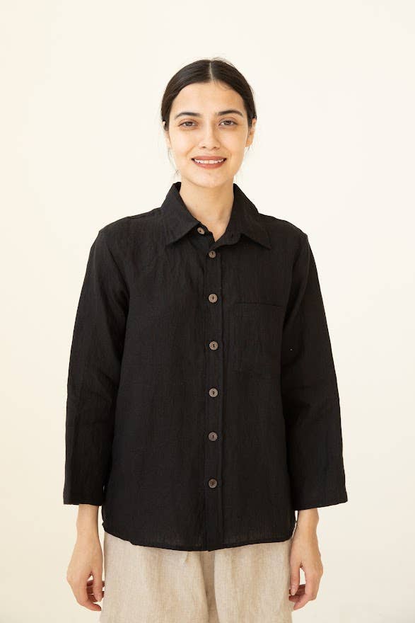 VIKOLINO - Wholesale Button Down Shirt - Women's - Linen Basic  Shirt11