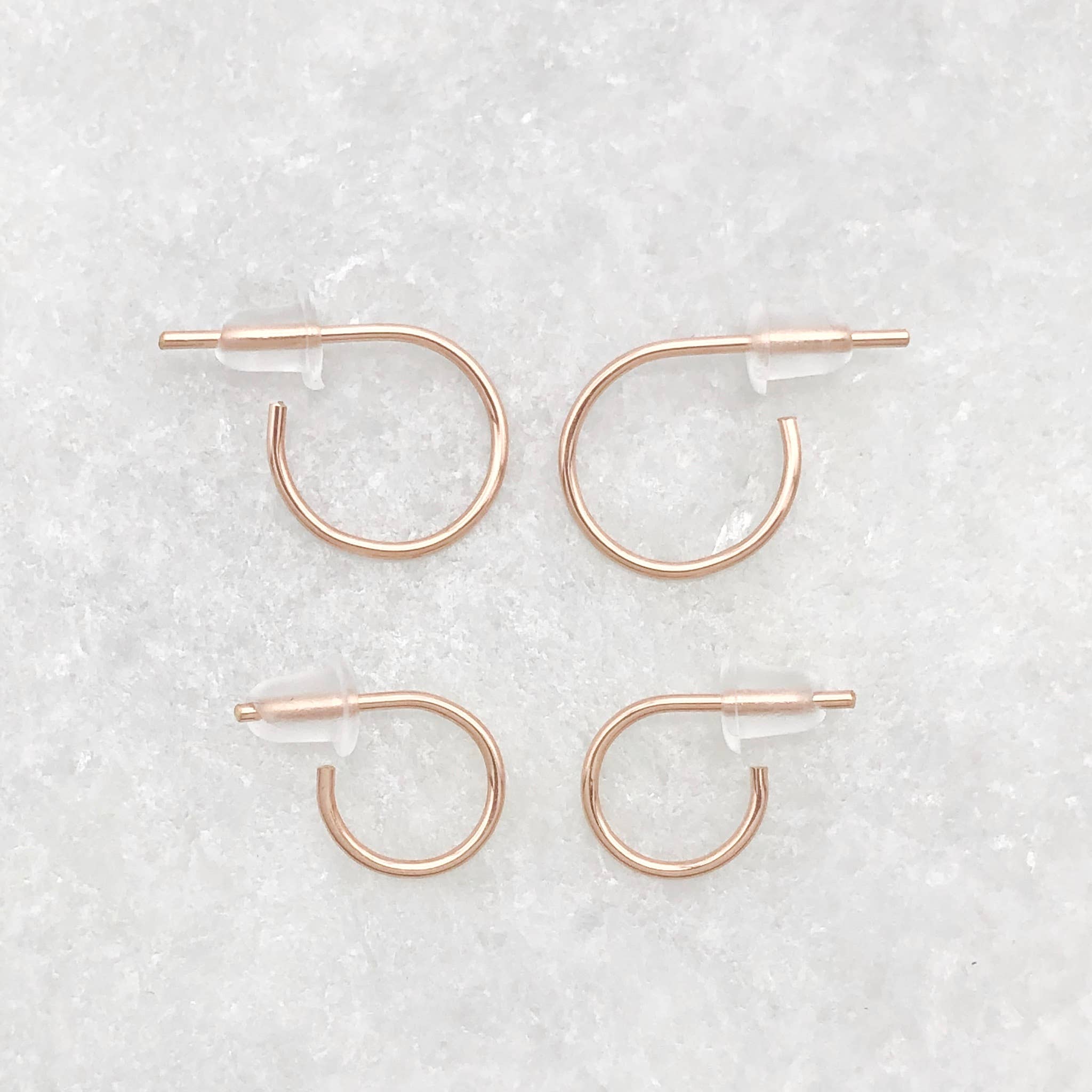 Red Giraffe Designs - Wholesale Huggie Earrings - Mini Wire Huggie Hoop Earrings6