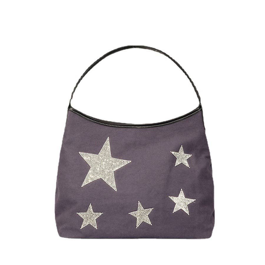 Noble Aurora - Wholesale Tote Bag - Women's - Retro Five-pointed Star Rhinestone Tote Bag For Women4