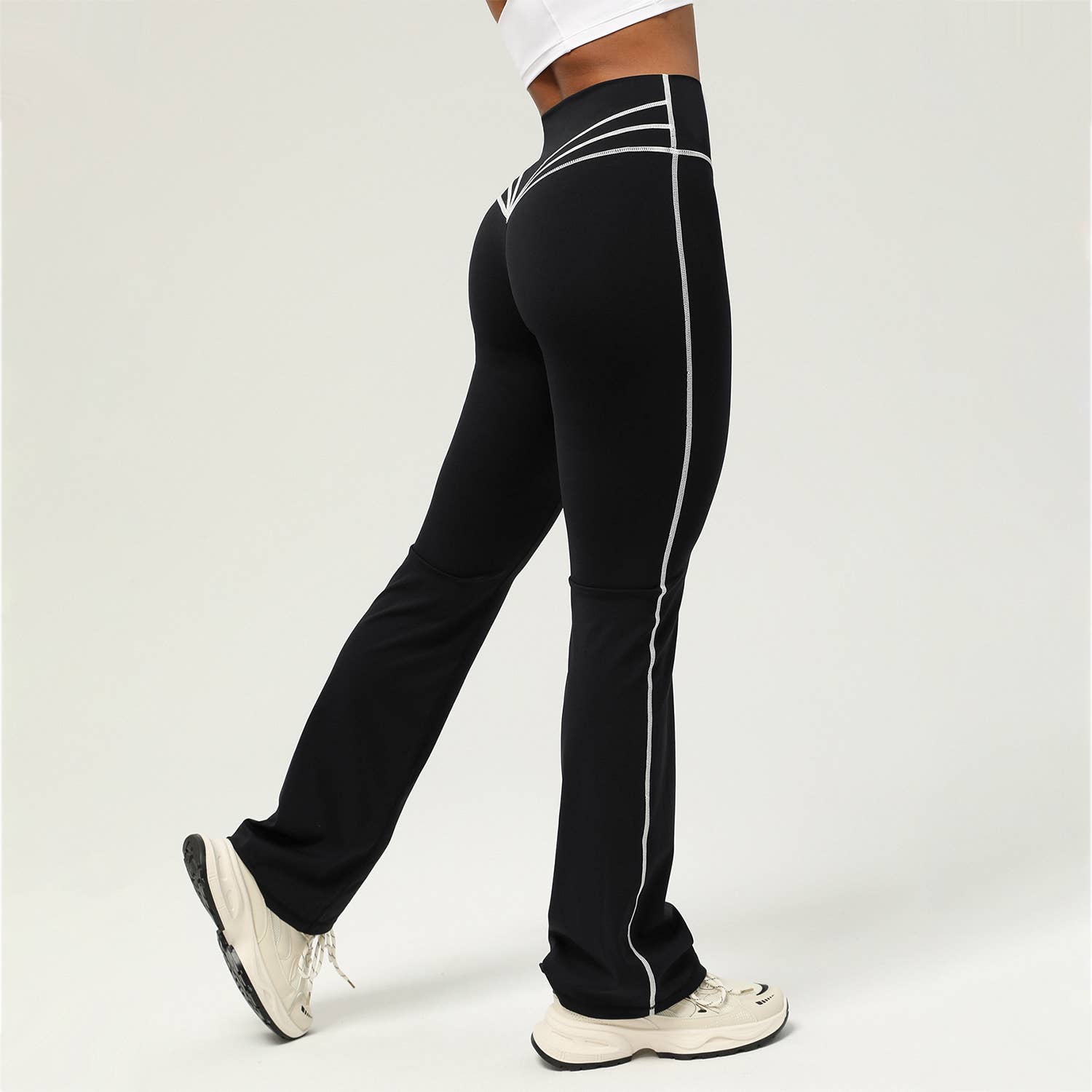Sodalemon - Wholesale Athletic Pants - Women's - Ladies' Sporty Tight Lift Buttocks Yoga Dance Flare Pants25