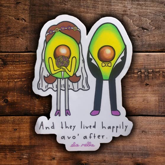 Happily Avo' After (Bride & Groom)- Sticker for wholesale by Ela Mella
