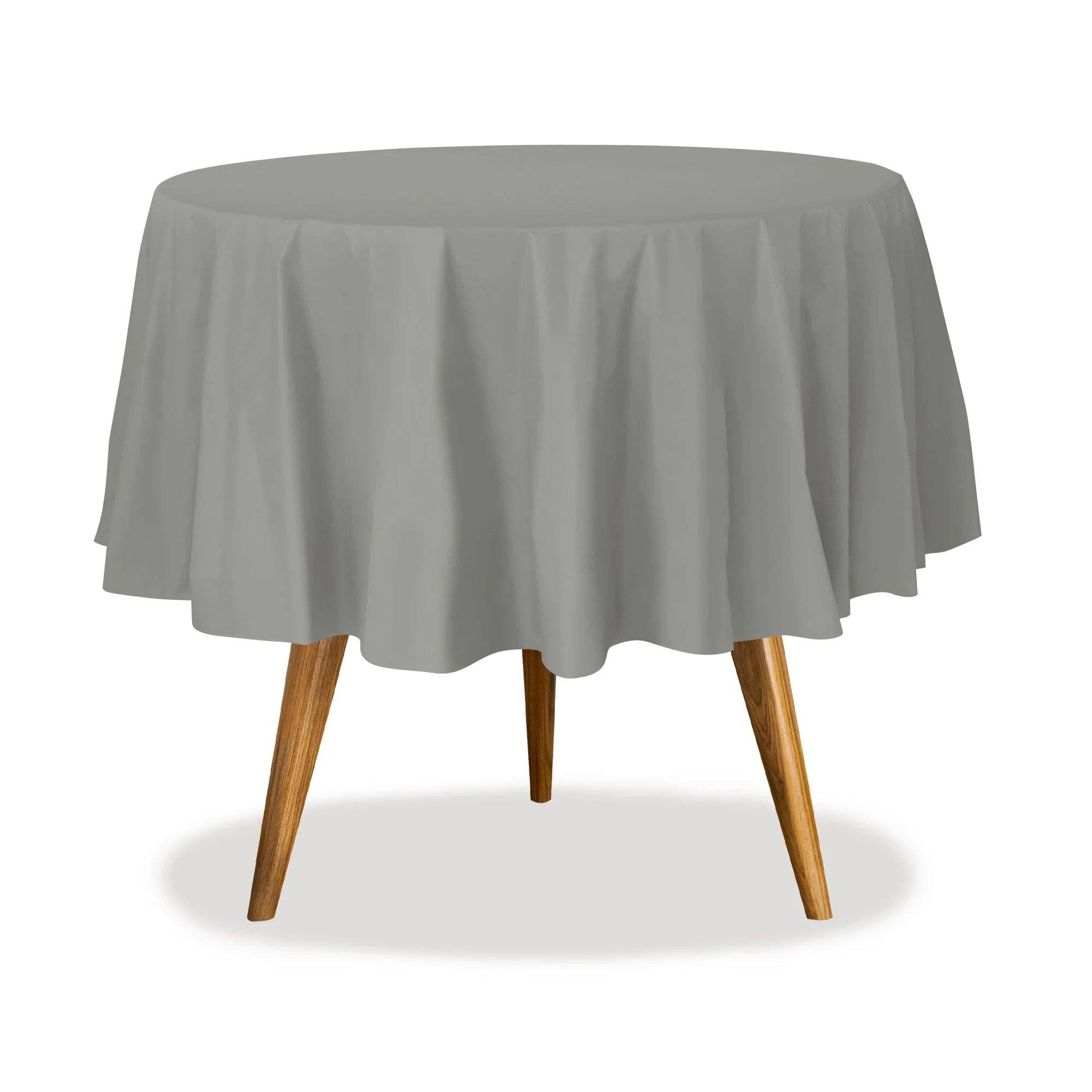 EcoQuality - Wholesale Tablecloth - 84" Round Tablecover – Stylish Disposable in Vibrant Colors6