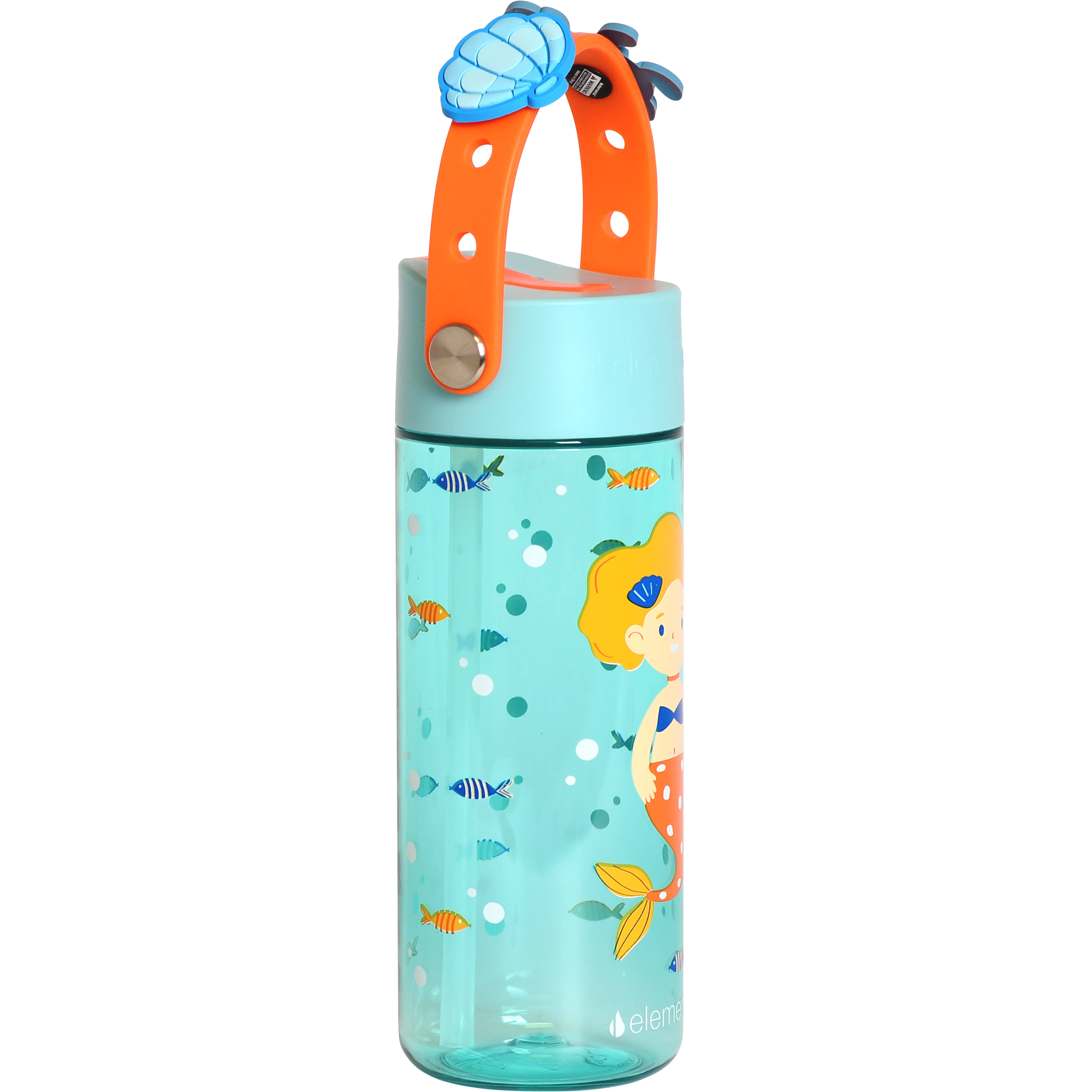 Elemental - Wholesale Water Bottle - Splash Customizable Charm Handle Bottle 18oz - Sunny Mermaid3