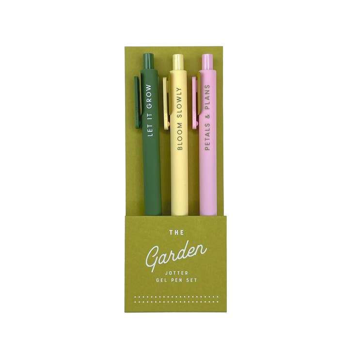 Garden Jotter Gel Pen: Set of 3 for wholesale by Ruff House Print Shop