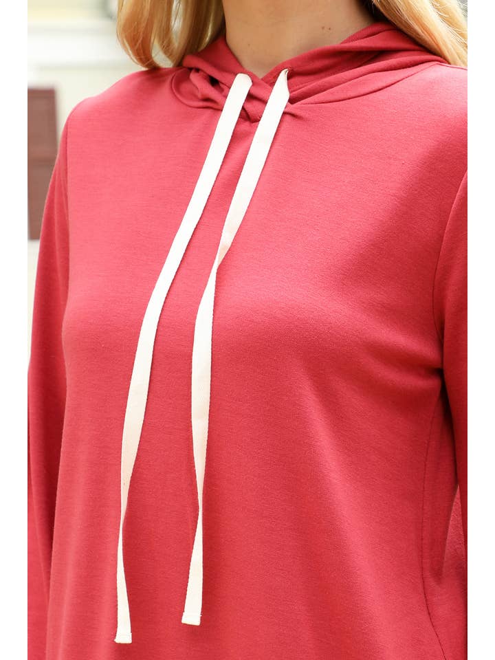 You & Me - Wholesale Hoodie - Women's - YMD10061XV-PLUS SIZE FRENCH TERRY LONG PUFF SLEEVE HOODIE29