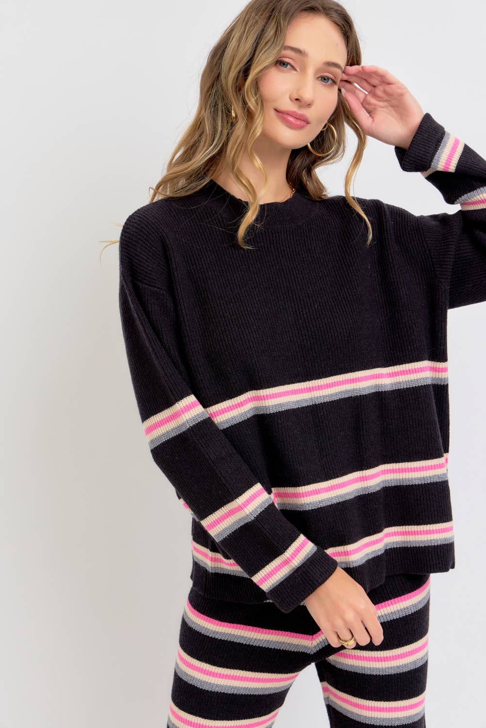Sweet Lovely by Jen – Engroshandel Pullover - Dame – STRIBET STRIKTOP/SWEATER23