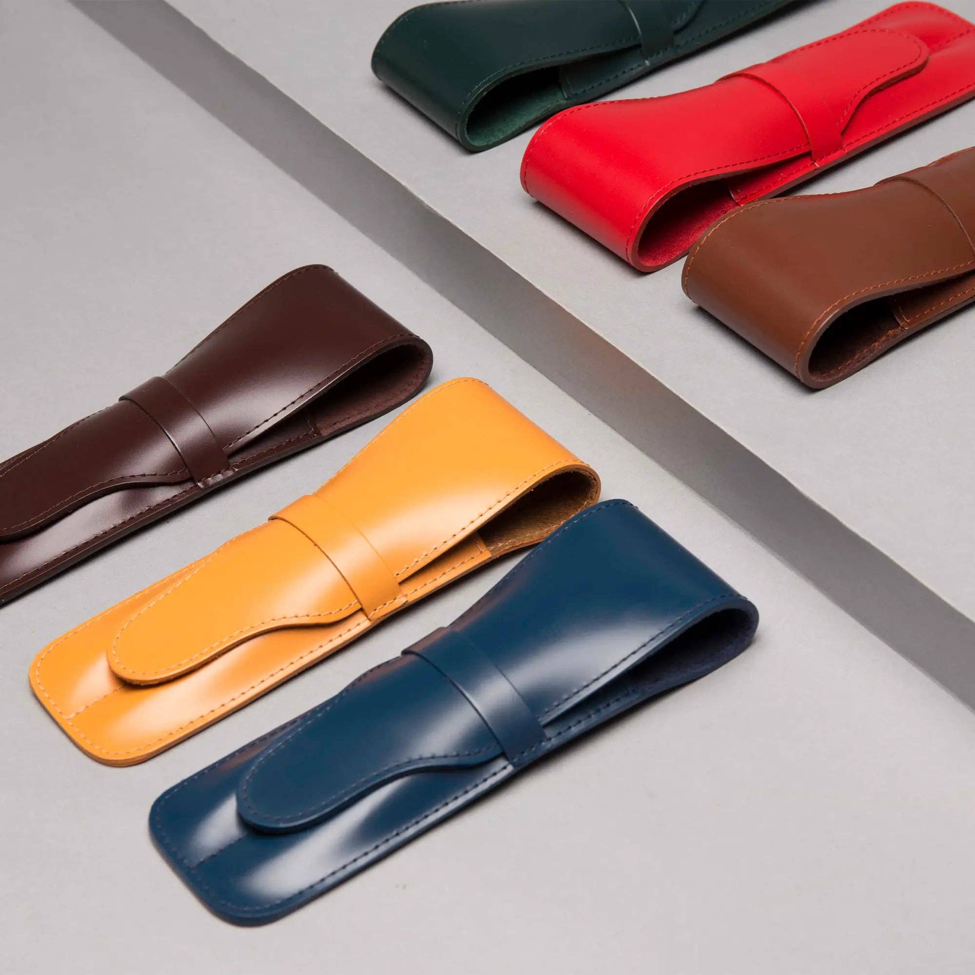 Ettinger – Porta-canetas e lápis por atacado – Estojo de caneta dupla Bridle Hide21