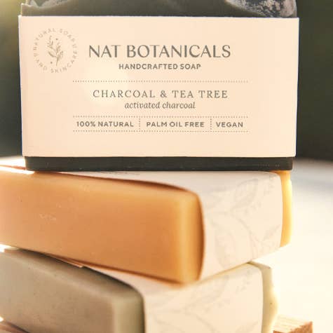 Nat Botanicals – Großhandel Feste Seife – Natürliche Seife aus Holzkohle und Teebaum1