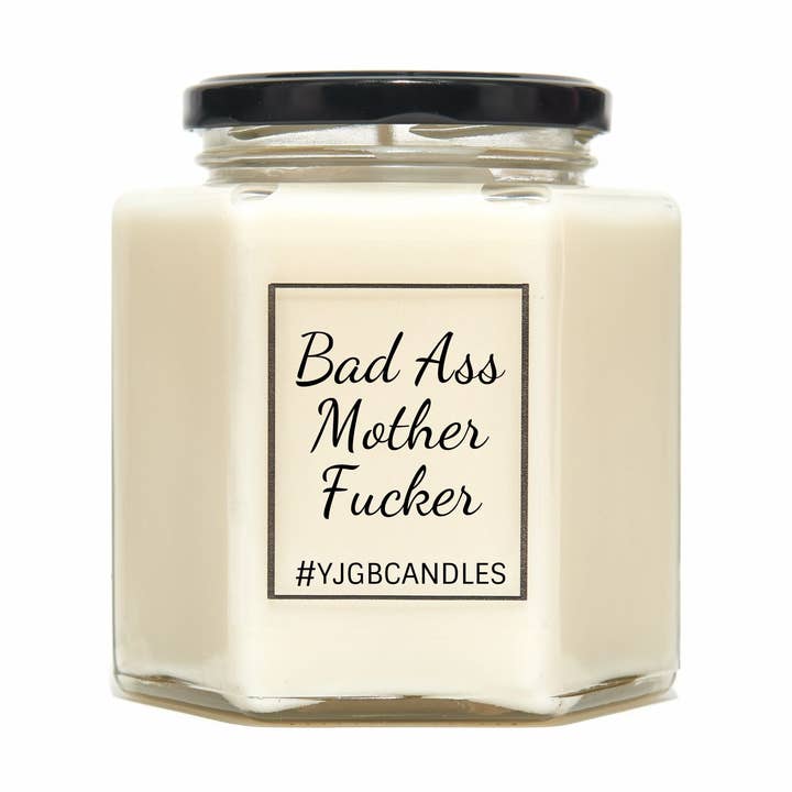 Bad Ass Mother Fucker Scented Candle for wholesale by Lindsay Lucas Candles