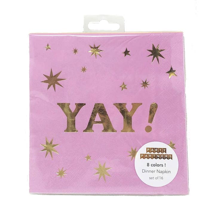 Party Partners - Wholesale Disposable Napkin - Dinner Napkins Yay! Set of 16