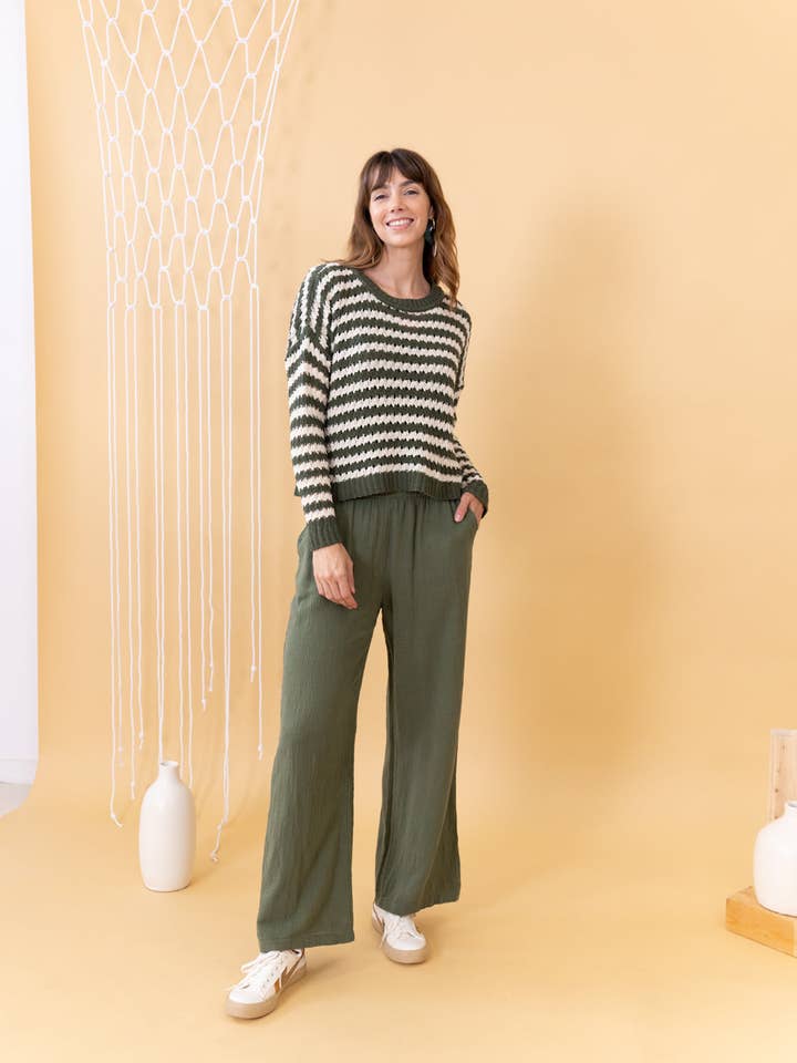 WIDE-LEG PANTS JOIN TEXTURE for wholesale by POEMS BCN