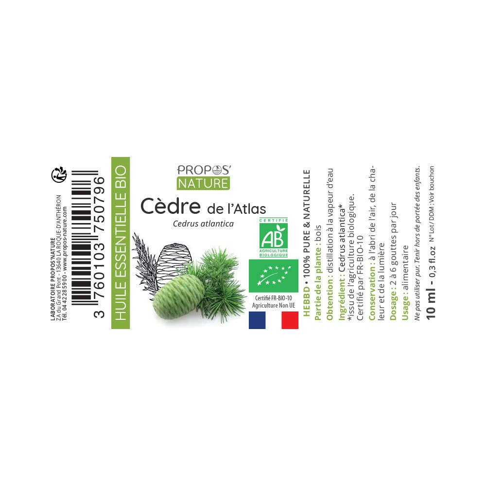 Propos'Nature - Venta al por mayor Aceite esencial - Aceite Esencial de Cedro del Atlas orgánico 10 ml7