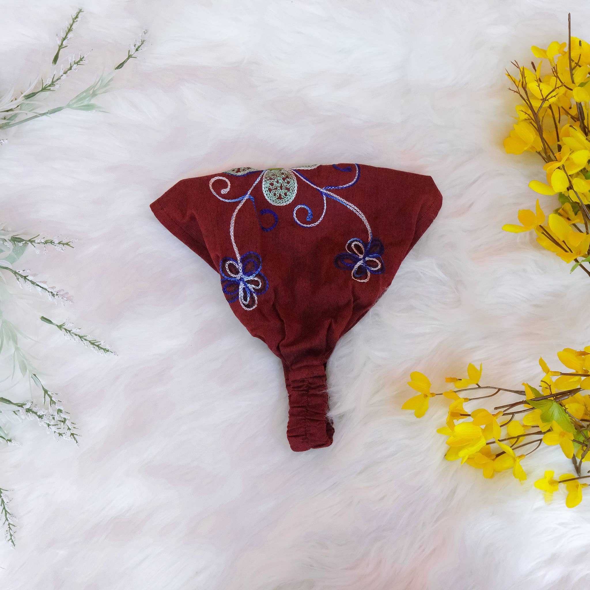 Karma Nepal Crafts - Wholesale Fashion Headband - Women's - Hand Embroidered Cotton Boho Hippie Stretchy  Head Wraps 5