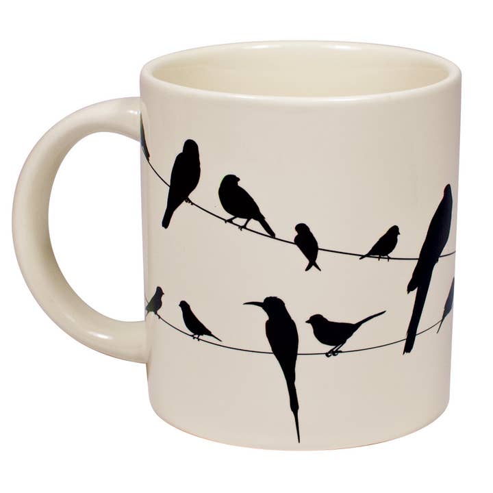 Unemployed Philosophers Guild - Wholesale Coffee Mug - Birds on a Wire Heat-Changing Coffee Mug