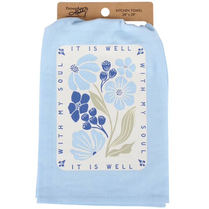 It Is Well With My Soul Kitchen Towel for wholesale by Primitives by Kathy