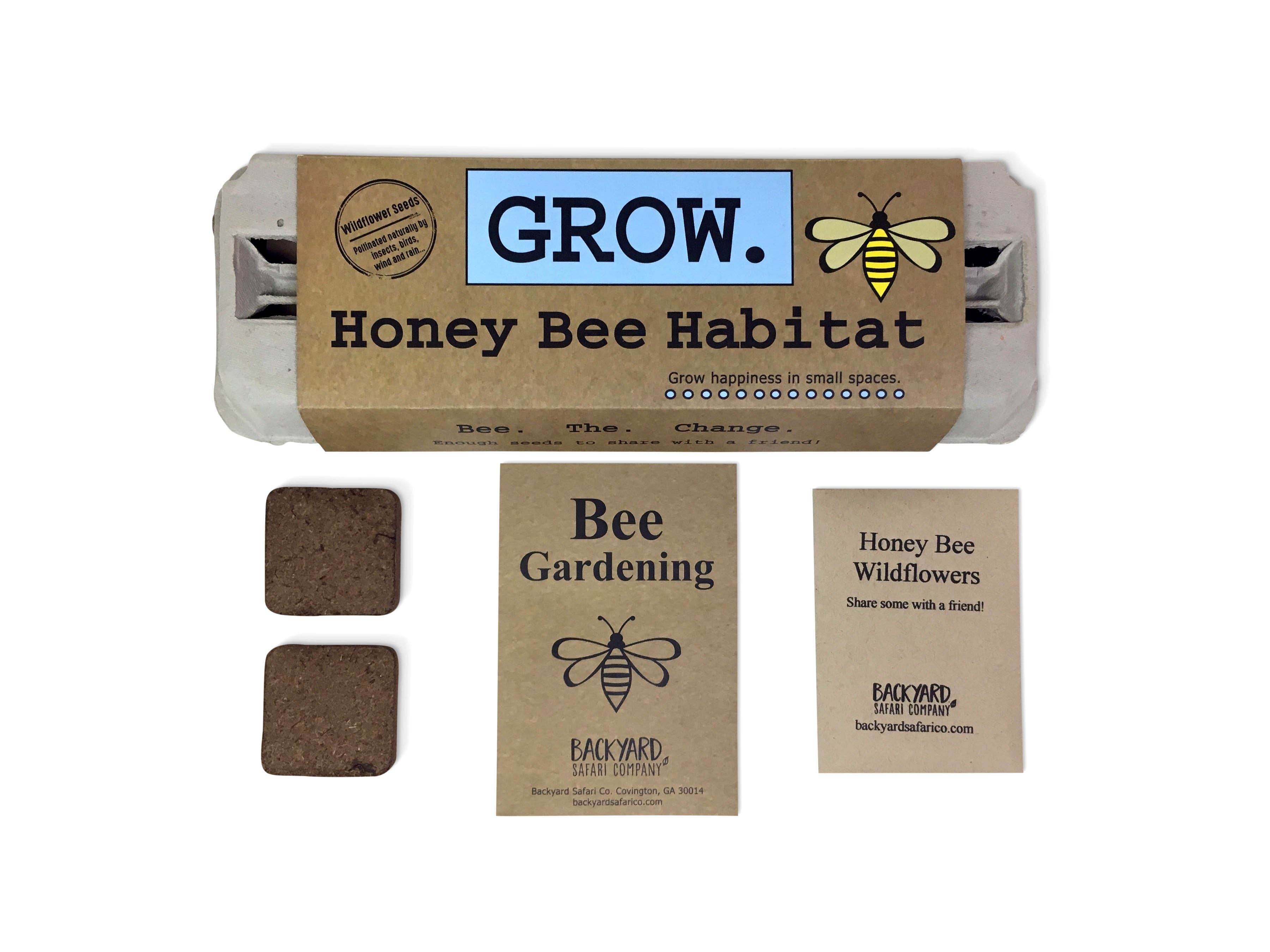Backyard Safari Company - Wholesale Plant Seeds - Honey Bee Habitat Grow Kit1