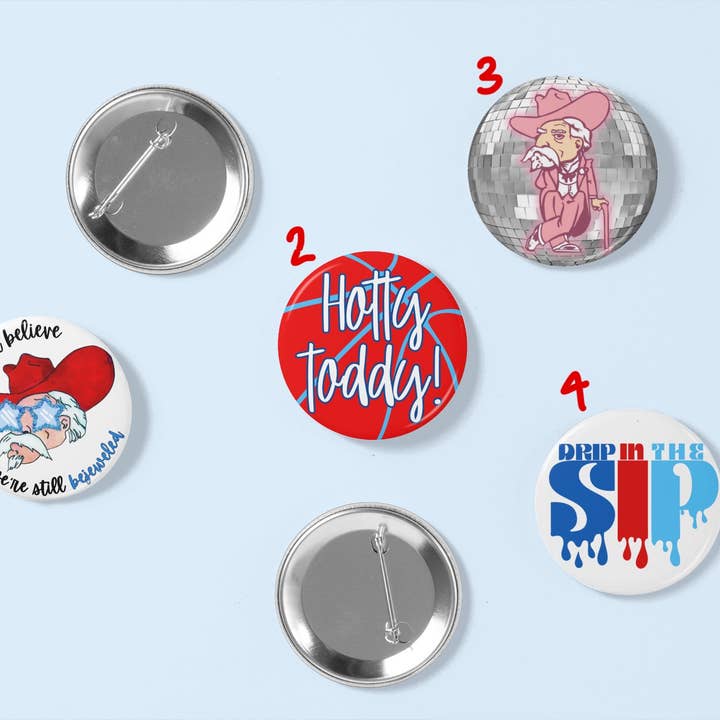 Speldagknoppen | ROOD + POEDERBLAUW voor wholesale door GameDayDrips