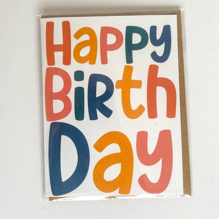 Happy Birthday - A2 Greeting Card - Blank Inside for wholesale by Dumblebunny Crafts