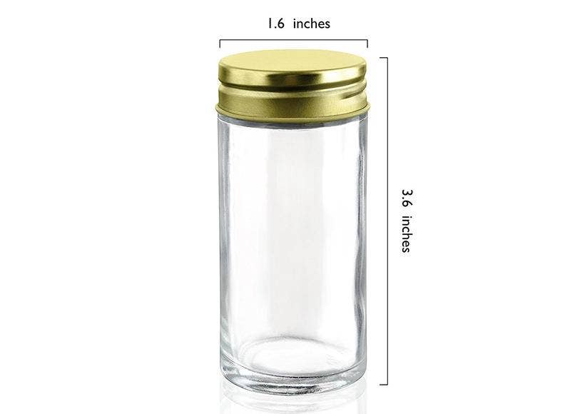 Nellam – wholesale Jar – French Round Glass Spice Jars with Shaker Lids, Set of 123