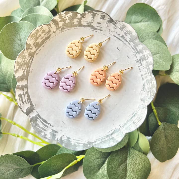 SeizeTheClayJewelry - Wholesale Dangle Earrings - Pastel Easter Earrings, Easter Egg Earrings