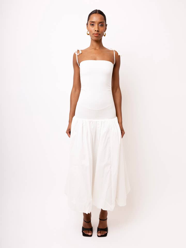 Vestido Blanco de Bola de Nieve Alexa para venta al por mayor de Amy Lynn