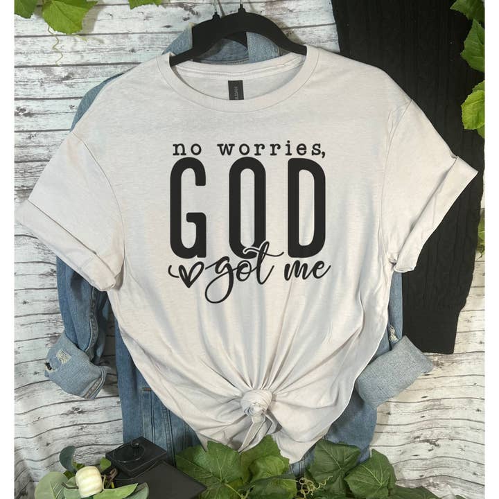 Duck Creations Wholesale - Wholesale Screen Printed T-Shirt - Women's - No Worries, God Got Me T-shirt