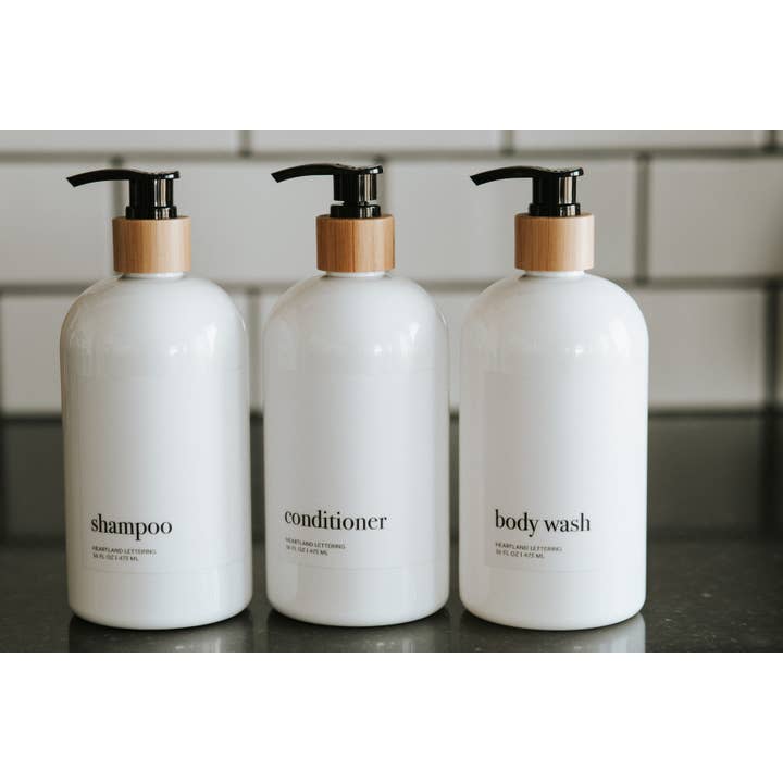 Joie Designs Co. | Refillable Bottles - Wholesale Soap Dispenser - Shampoo Bottles - Minimalist Decor - Bathroom Organization