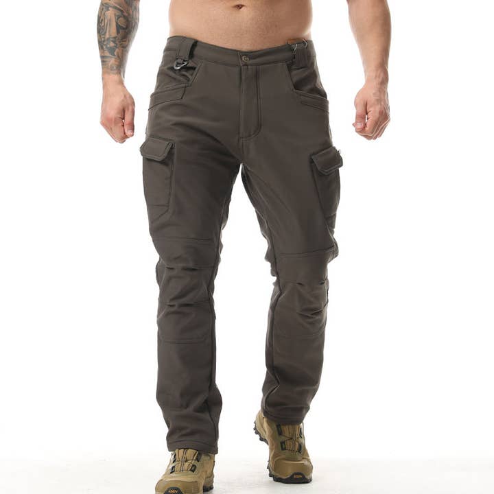 Ecovear - Wholesale Pants – Men's - Men's Outdoor Waterproof Soft Shell Pants Casual Hiking Trousers12