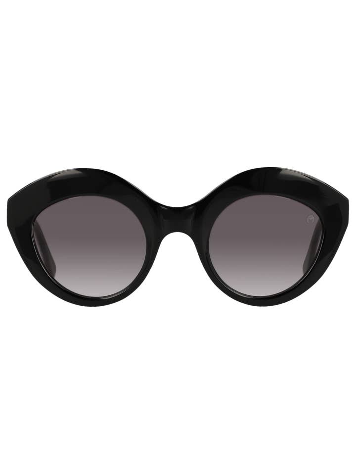 Black cat-eye trend glasses with leaf print for wholesale by Dolores Promesas