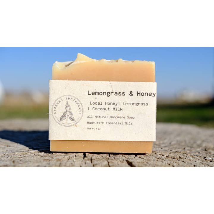 Lemongrass Honey Soap for wholesale by Cypress Apothecary