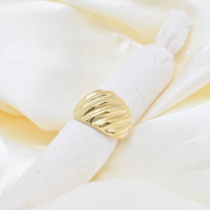 Kapyco – Engroshandel Statementring – Stor justerbar ring i rustfrit stål - BG310171