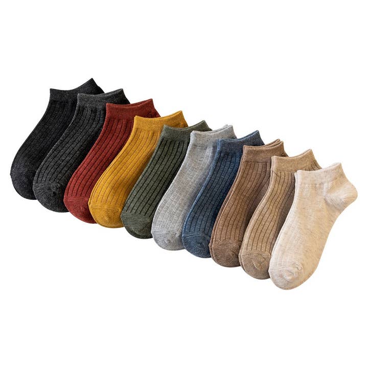 ACCITY - Wholesale Socks - Women's - INSTEP VERTICAL WRINKLE ANKLE SOCKS_CWMS09010