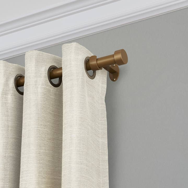 Threadmade Home - Wholesale Curtain Rod - Serena 1" Window Drapery Single Curtain Rod with Contemporary Cap Finial4