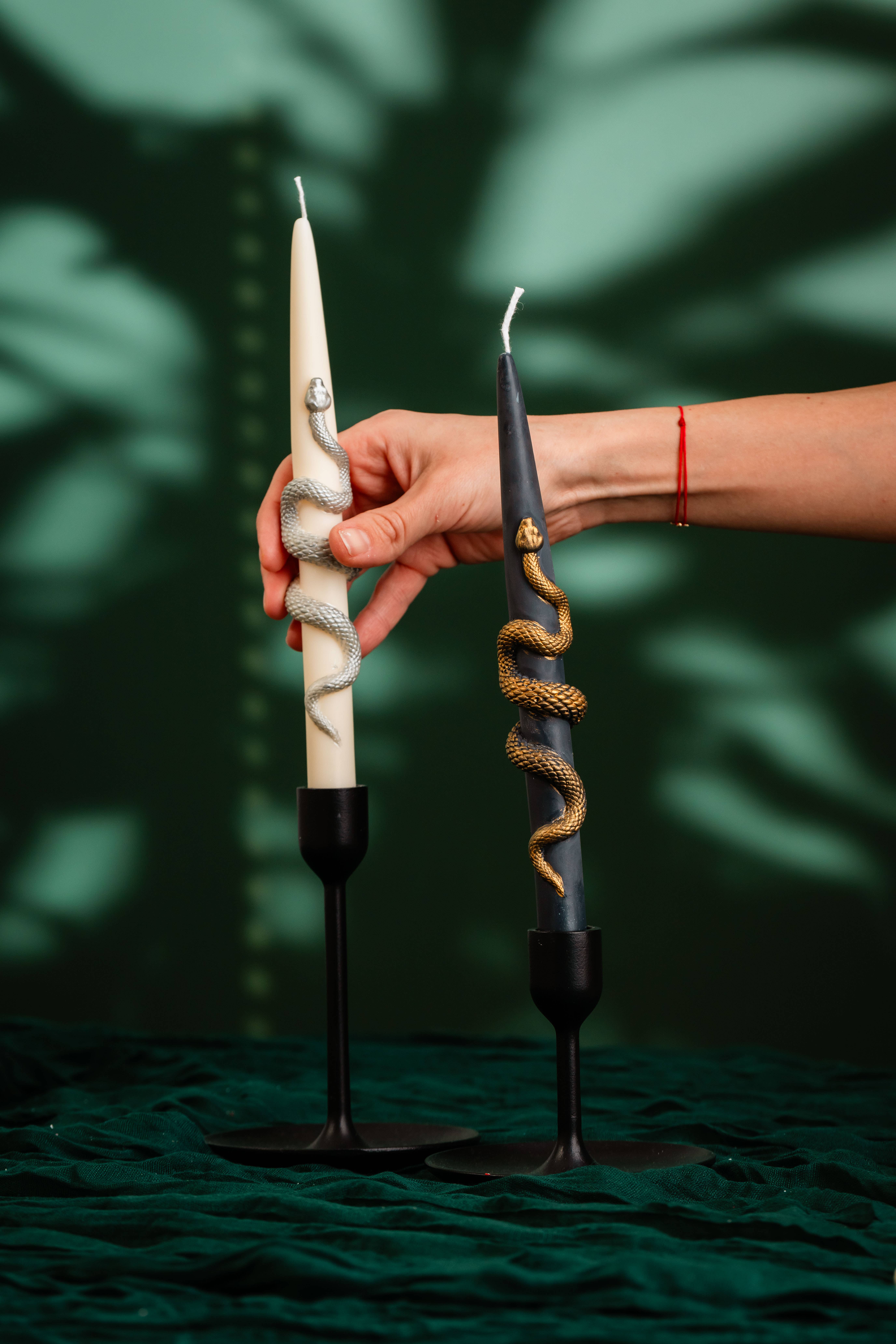 Allure CA - Wholesale Novelty Candle - 🐍 Serpent/Snake Taper Candle – Gilded Elegance in Motion
6