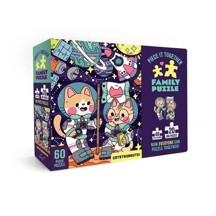 Chronicle Books - Wholesale Puzzle - Kids - Piece It Together Family Puzzle: Catstronauts!