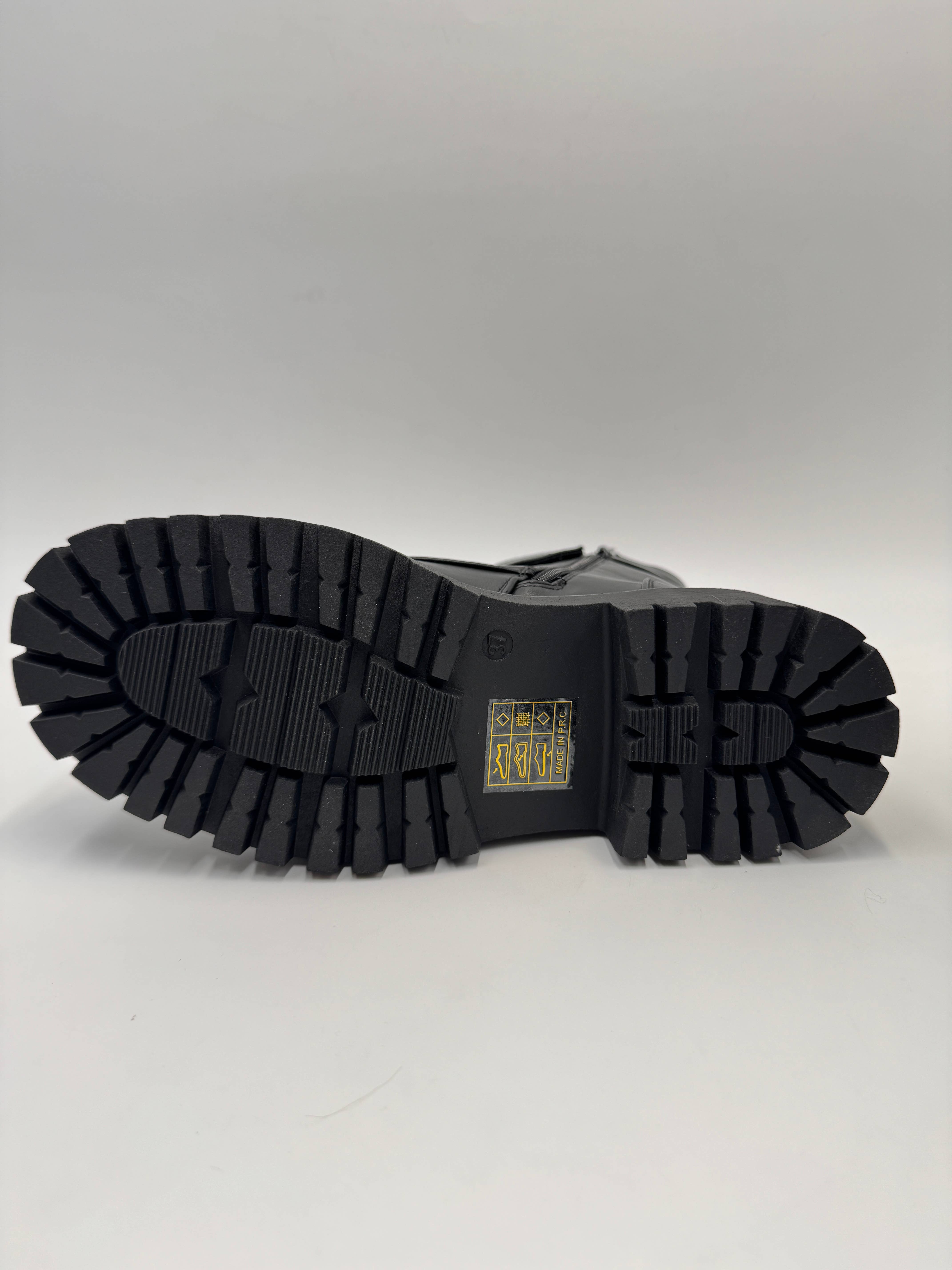 Rentoes - Venta al por mayor Botas militares - Mujer - Botas de combate gruesas para mujer con cordones y hebilla10