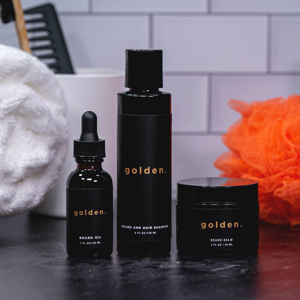 Golden Grooming Co. - Wholesale Beard Styling Product - 1oz Beard Oil2